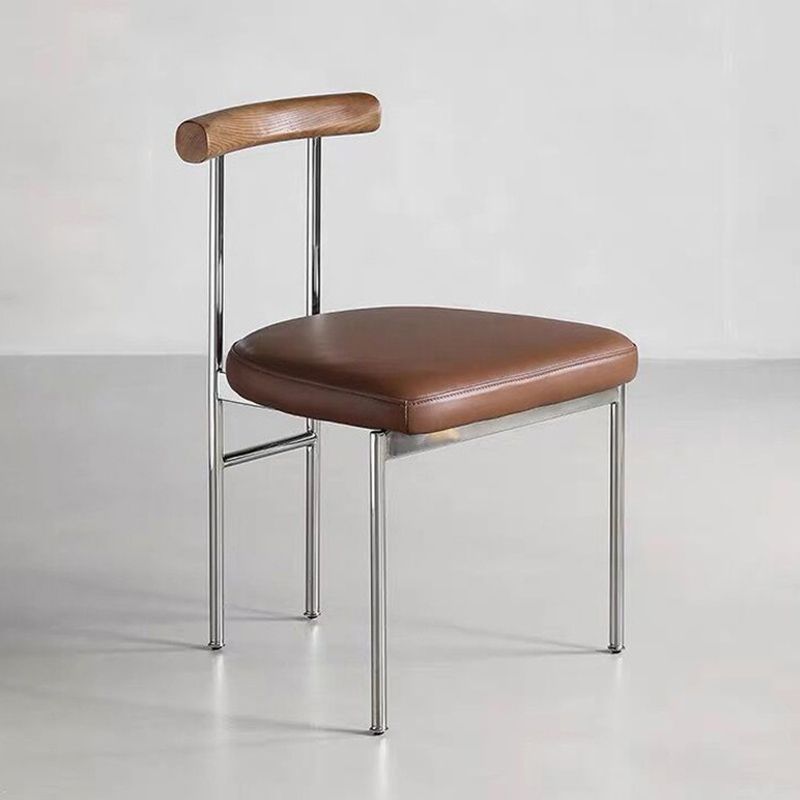 Metal Industrial Dining Room Side Chair Matte Finish Ladder Back Side Chair Clearhalo ' kitchen&dining_furn' 'Dining Chairs' 'Dining Tables & Seating' 'dining_chair' 'furn' 'furn_dining_chair' 'Furniture' 'furniture_dining_chair' 'Kitchen & Dining Furniture' 'kitchen' 1200x1200_c493df65-b6c1-43c6-8eaa-549b3a5a5cc0