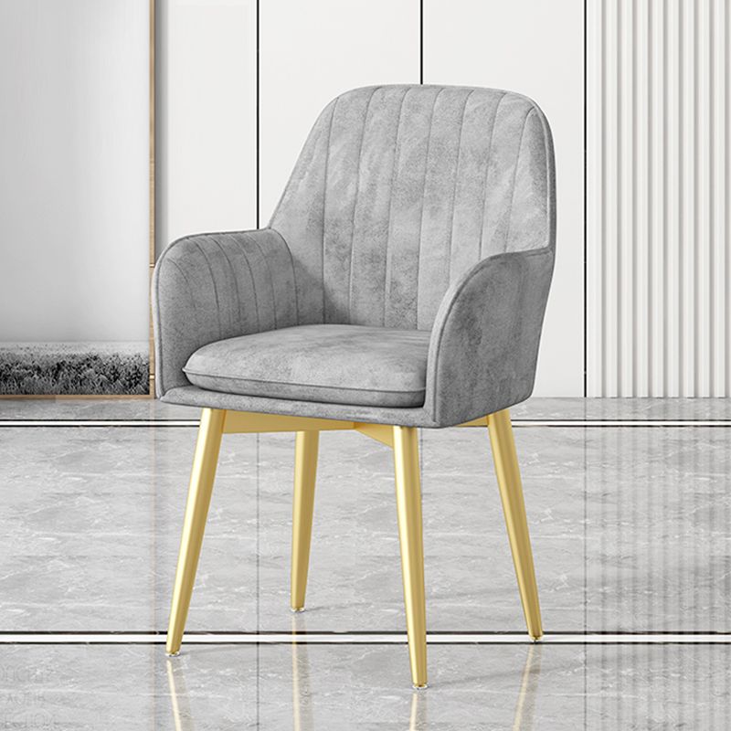 Glam -gestoffeerde tankstoel Velvet Parsons eetkamerstoel voor eetkamer