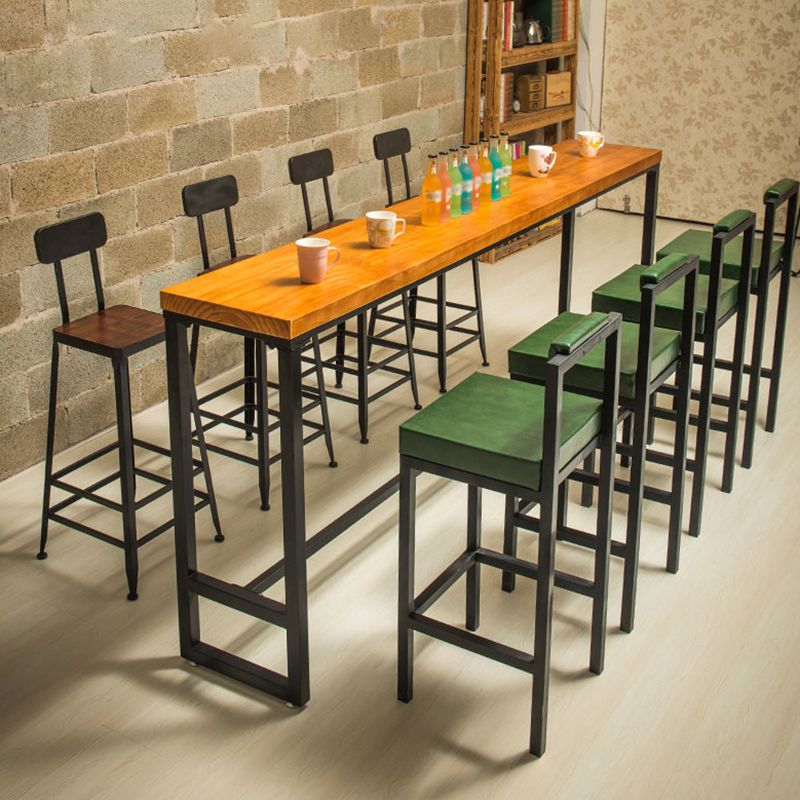 Industrial Solid Wood Bar Table Rectangle Dining Table for Kitchen Living Room Clearhalo 'Bar Furniture' 'Bar Tables' 'bar_tables' 'furn' 'furn_bar_tables' 'Furniture' 'Kitchen & Dining Furniture' 1200x1200_c49500ad-28cc-4d17-9424-4a1f320189e8