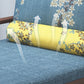 Chaise longue rembourrée en lin de salon traditionnel avec base en bois