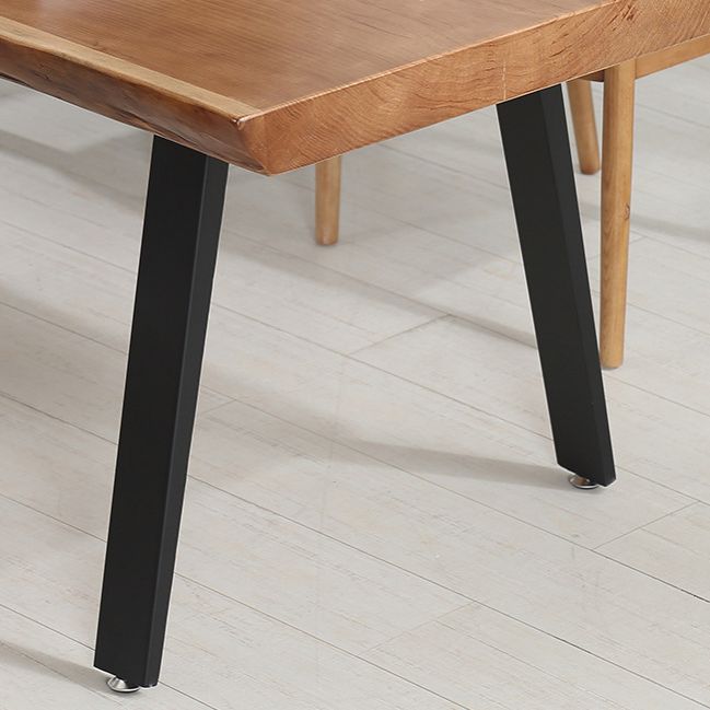 Industrial Brown Wood Dining Table Set 1/2/5/7 Pieces Wooden Dinette Set for Home