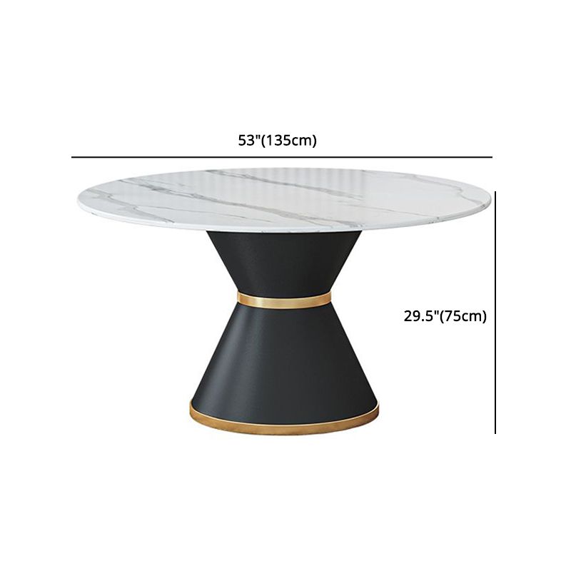 1/2/7/9 Pcs Metal Modern Dining Room Set with Round Table and Pedestal Base Dining Set Clearhalo 'Dining Room Sets' 'Dining Tables & Seating' 'dining_room_set' 'furn' 'furn_dining_room_set' 'Furniture' 'furniture_dining_room_set' 'Kitchen & Dining Furniture' 'kitchen&dining_furn' 'kitchen' 1200x1200_c4964347-765f-45a6-a5eb-24b5d53ec39c