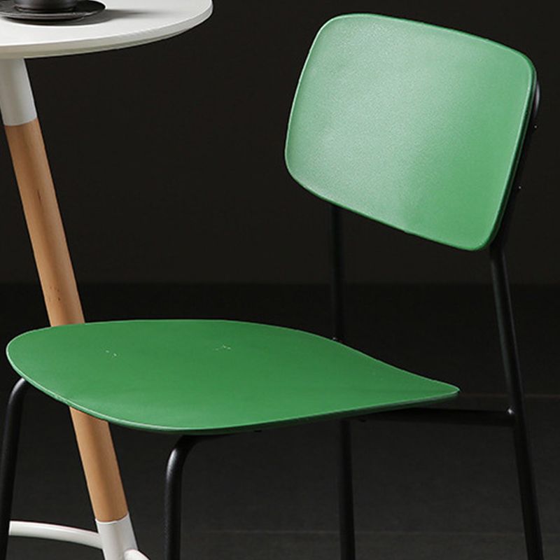Modern Plastic Bar-stool Square Seat Counter Bar Stool with Metal Legs Clearhalo 'Bar Furniture' 'Bar Stools' 'bar_stools' 'furn' 'furn_bar_stools' 'Furniture' 'Kitchen & Dining Furniture' 1200x1200_c4966bcc-180c-4015-a88c-69b6b1616998