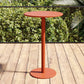 Round Metal Bar Table 41.3"H Industrial Style Outdoor Bar Stool Table with Pedestal