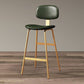 Taburete de bar de cuero Glam, taburete de mostrador con respaldo sin brazos para Bristol
