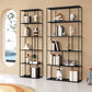 76.77"H Bookshelf Contemporary Style Open Back Black Bookcase for Home Office Clearhalo 'Bookcases' 'furn' 'furn_bookcases' 'Furniture' 'furniture_bookcases' 'Office Furniture' 1200x1200_c49a3ace-a1f6-4d39-8a25-92c216f21f94