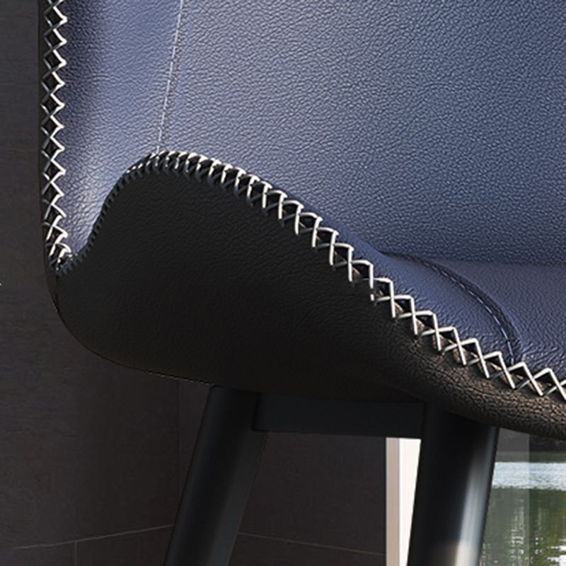 Scandinavian Style Wingback Side Chair Leather Dining Armless Chairs for Kitchen Clearhalo ' kitchen&dining_furn' 'Dining Chairs' 'Dining Tables & Seating' 'dining_chair' 'furn' 'furn_dining_chair' 'Furniture' 'furniture_dining_chair' 'Kitchen & Dining Furniture' 'kitchen' 1200x1200_c49af39e-debc-48c2-9e14-45b7dccc6995