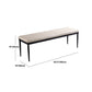 Modern Dining Bench with Black Metal Legs, 18"H Upholstered Seating Bench Clearhalo 'Benches' 'Chairs & Seating' 'furn' 'furn_benches' 'Furniture' 'Living Room Furniture' 1200x1200_c49d0439-6c0a-4d67-8fc1-9c4dc997099e