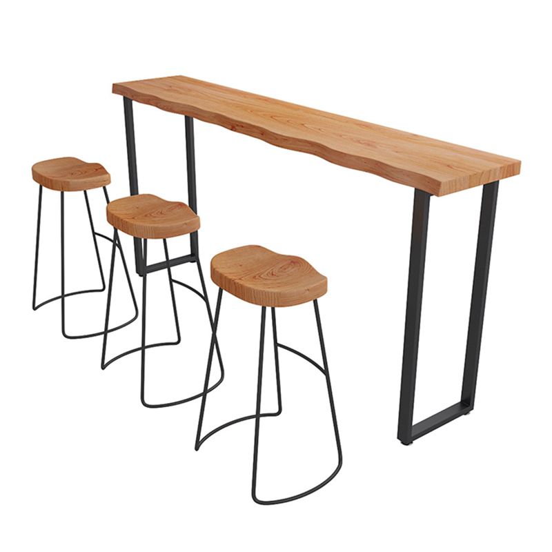 Contemporary Bar Table Set 1/2/4 Pieces Solid Wood Pub Table Set for Indoor Clearhalo 'Bar Furniture' 'furn' 'furn_home_bar_bar_sets' 'Furniture' 'Home Bars & Bar Sets' 'home_bar_bar_sets' 'Kitchen & Dining Furniture' 1200x1200_c49d440d-a6e2-4b97-b8ce-50f00d903212