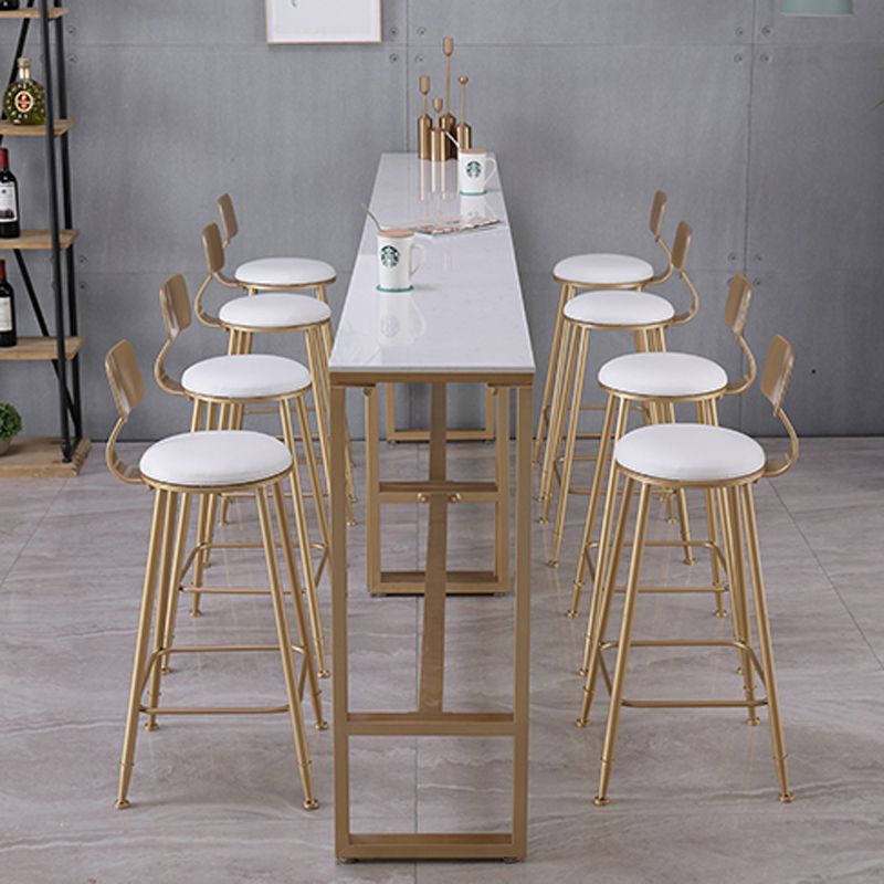 Glam Indoor 1/2/3/4/9 Pub Dining Set Pieces Rectangle White Marble Bistro Set Clearhalo 'Bar Furniture' 'furn' 'furn_home_bar_bar_sets' 'Furniture' 'Home Bars & Bar Sets' 'home_bar_bar_sets' 'Kitchen & Dining Furniture' 1200x1200_c49d89bc-3a40-4bbc-be35-78c2d73f4785
