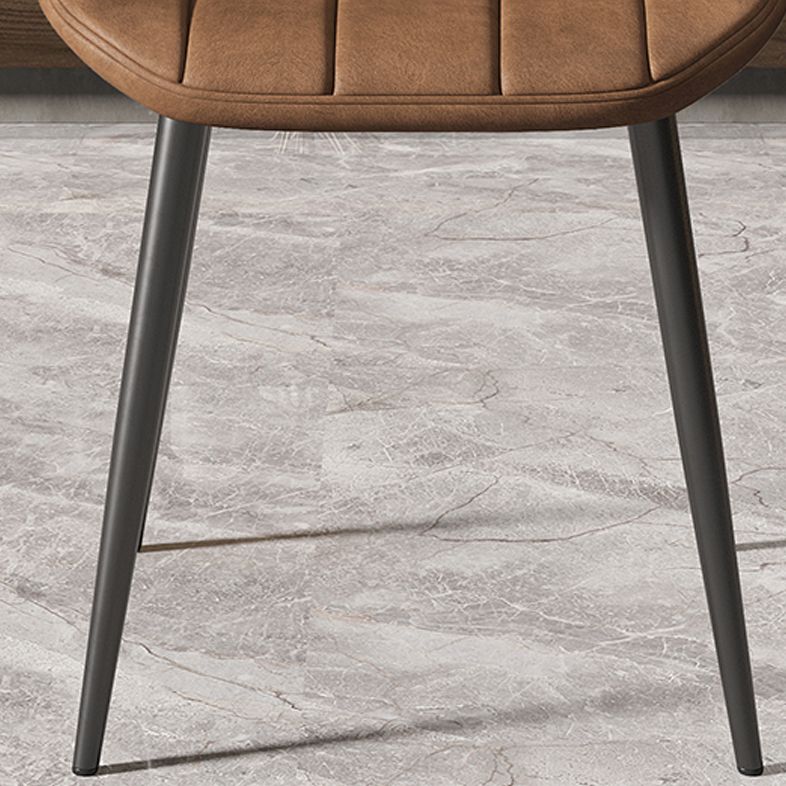 Nordic Metal Dining Side Chair Parsons Dining Armless Chair for Restaurant Clearhalo ' kitchen&dining_furn' 'Dining Chairs' 'Dining Tables & Seating' 'dining_chair' 'furn' 'furn_dining_chair' 'Furniture' 'furniture_dining_chair' 'Kitchen & Dining Furniture' 'kitchen' 1200x1200_c49d9034-e19a-4a43-b761-ae3e2b86ca0d