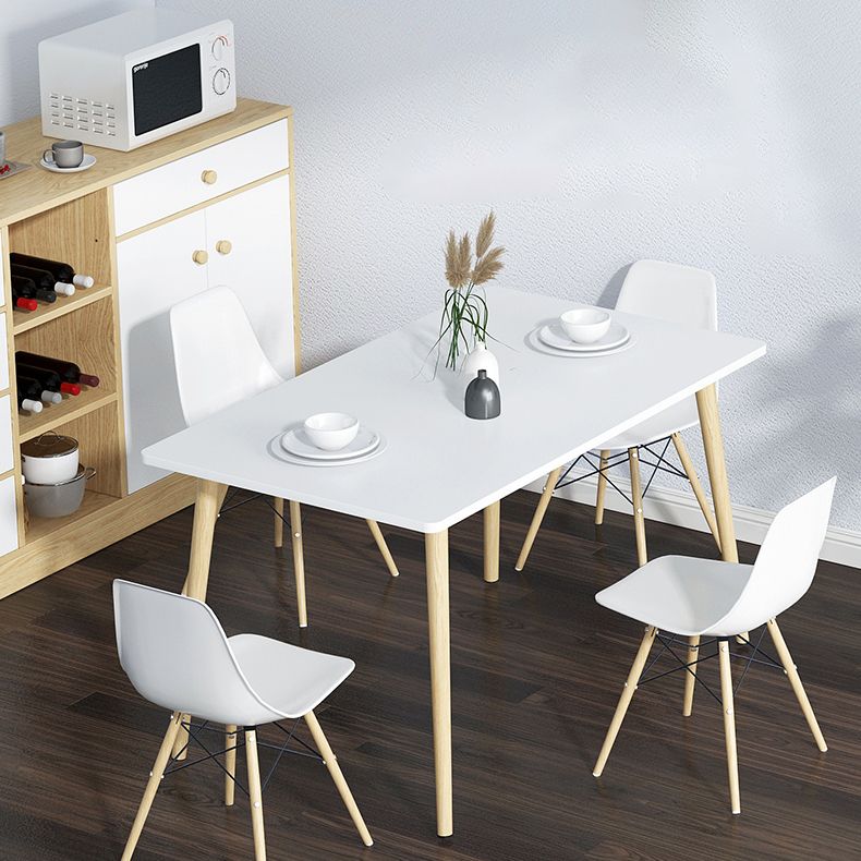Standard Height Wood Top Dining Set with 4 Light Brown Wood Legs for Dining Furniture Clearhalo 'Dining Room Sets' 'Dining Tables & Seating' 'dining_room_set' 'Furniture' 'furniture_dining_room_set' 'Kitchen & Dining Furniture' 'kitchen&dining_furn' 'kitchen' 1200x1200_c49d9cff-8eea-4a96-bc38-5fbbcb299fc4