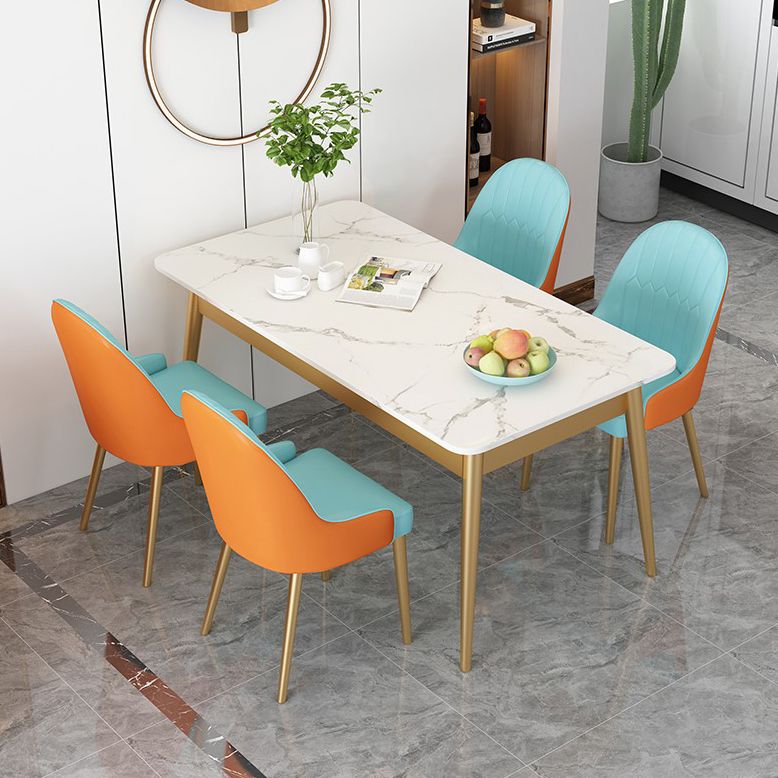 Sintered Stone Dining Table Traditional Luxury Rectangle Table for Home Clearhalo 'Dining Tables & Seating' 'Dining Tables' 'dining_table' 'furn' 'furn_dining_table' 'Furniture' 'Kitchen & Dining Furniture' 1200x1200_c49e15b8-a15a-4eb0-acdd-2424acb5df7b