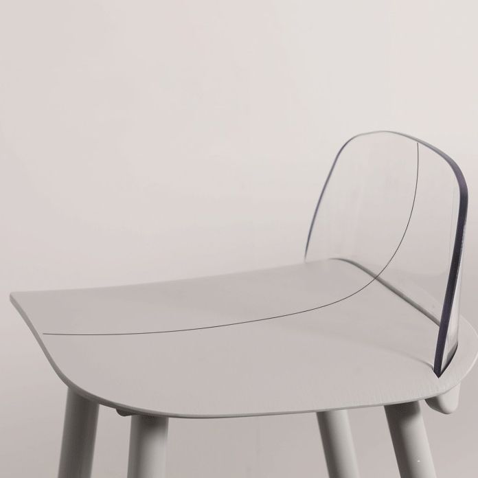 Modern Armless Backrest Counter Stool Iron Kitchen Bar Stool with Acrylic Seat and Pedal Clearhalo 'Bar Furniture' 'Bar Stools' 'bar_stools' 'furn' 'furn_bar_stools' 'Furniture' 'furniture_bar_stools' 'Kitchen & Dining Furniture' 1200x1200_c49f7e6b-6198-4d89-b857-08180ab20dc0