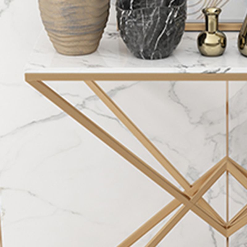 11.8" W Modern Console Accent Table Antique Finish Sofa Console Table in Marble Clearhalo 'Console Tables' 'console_tables' 'Entry & Mudroom Furniture' 'furn' 'furn_console_tables' 'Furniture' 1200x1200_c4a1bada-b5e9-4d65-afb4-99de2b892f72