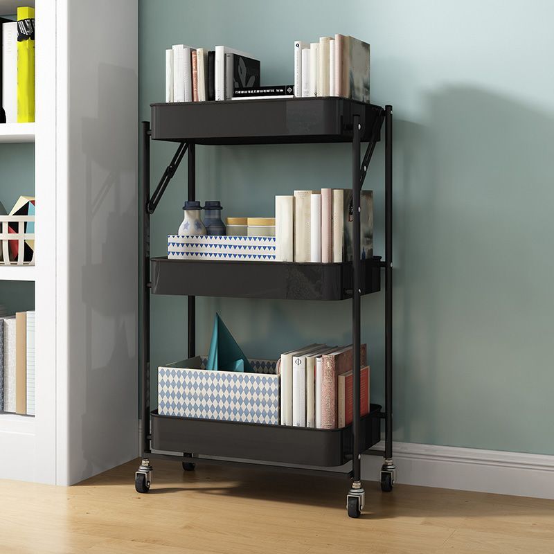 Modern Style 3-shelf Bookshelf 17.83"L Vertical Shelf Bookcase with Caster Wheels Clearhalo 'Bookcases' 'furn' 'furn_bookcases' 'Furniture' 'furniture_bookcases' 'kitchen' 'kitchen_bookcases' 'Living Room Furniture' 'Office Furniture' 1200x1200_c4a37b7b-2695-4d6c-ba38-81e3f31f1a9c