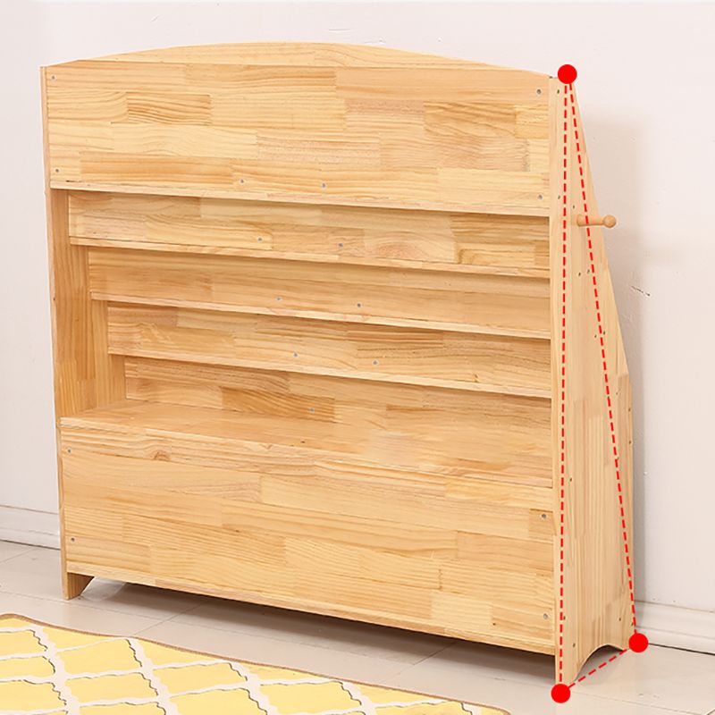 Pin de bibliothèque en bois naturel