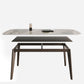 Retro Modern Rectangle Dining Site Table Stone Top 4-foot Oak Solid Wood Table Clearhalo 'Dining Tables & Seating' 'Dining Tables' 'dining_table' 'furn' 'furn_dining_table' 'Furniture' 'furniture_dining_table' 'Kitchen & Dining Furniture' 'kitchen' 'kitchen_dining_table' 1200x1200_c4a62e39-e265-433e-8d41-d4e5e5a7e005