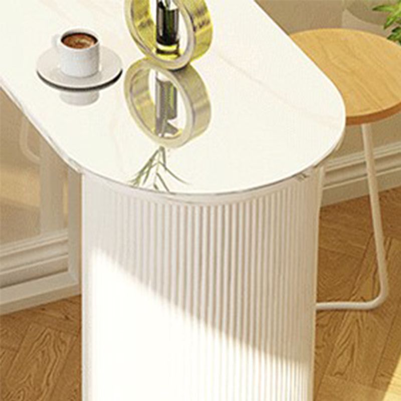 Contemporary Bar Table Set 1/2/3 Pcs White Stone Bar Table with Stools Clearhalo 'Bar Furniture' 'furn' 'furn_home_bar_bar_sets' 'Furniture' 'Home Bars & Bar Sets' 'home_bar_bar_sets' 'Kitchen & Dining Furniture' 1200x1200_c4a75741-78cf-4ab7-87cf-c5ed21de41bf
