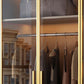 Modern Wood and Glass Wardrobe Freestanding Wardrobe with Soft Close Drawers and Doors