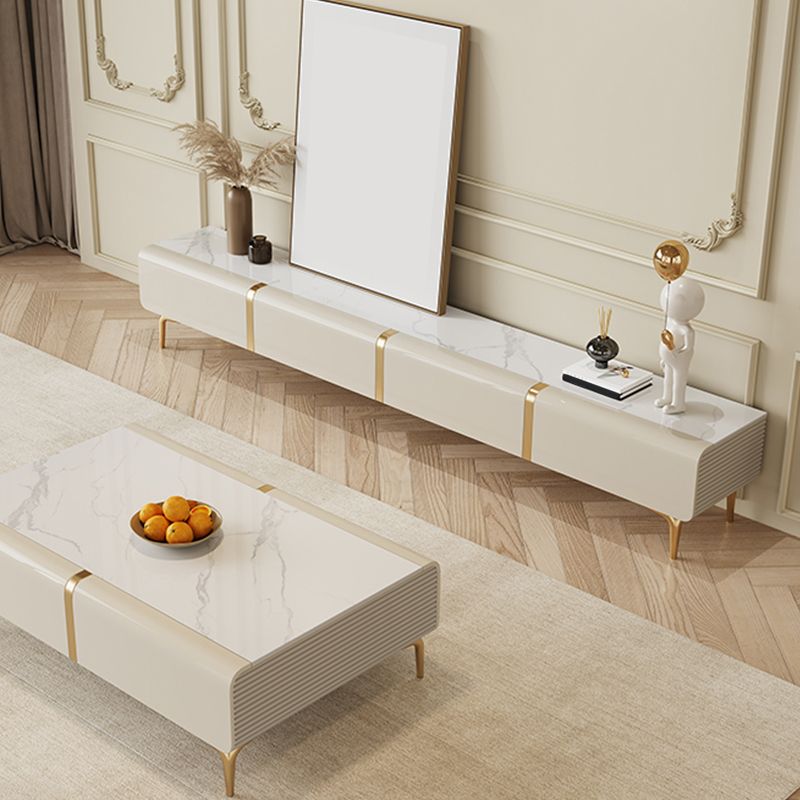 Enclosed Storage TV Media Console Glam Stand Console with 4 Drawers Clearhalo 'furn' 'furn_tv_stands_entertainment_centers' 'Furniture' 'Living Room Furniture' 'TV Stands & Entertainment Centers' 'TV Stands & Media Storage Furniture' 'tv_stands_entertainment_centers' 1200x1200_c4a7f282-32a9-48f3-87d5-0d896c5a0912