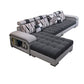Contemporary Pillow Top Arm Sofa with Storage Adjustable Backrest Pillow Sofa Clearhalo 'furn' 'furn_sectionals' 'Furniture' 'furniture_sectionals' 'kitchen' 'kitchen_sectionals' 'Living Room Furniture' 'Sectionals' 1200x1200_c4a98160-1054-4e9b-881c-7bbe1d86aa05