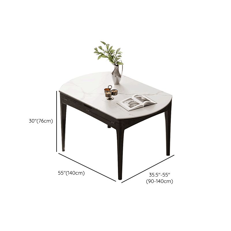 Set da pranzo rotondo in pietra in stile contemporaneo per cucina