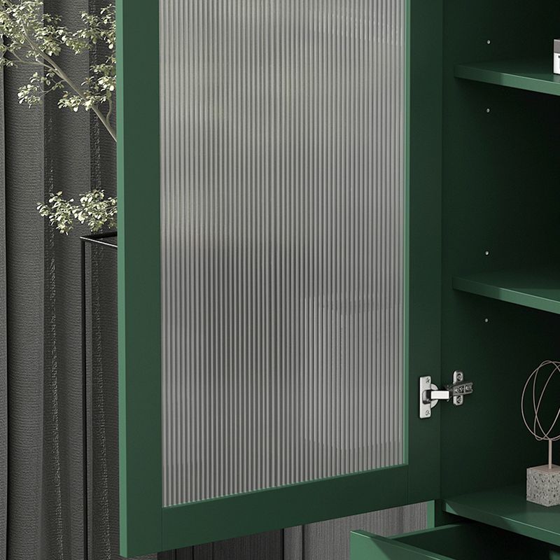 Modern Wooden Accent Cabinet with Glass 1-Door and 2 Drawers Clearhalo 'Cabinets & Chests' 'cabinets_chests' 'furn' 'furn_cabinets_chests' 'Furniture' 'Living Room Furniture' 1200x1200_c4aae7af-00fb-410a-b223-34f654d7576a