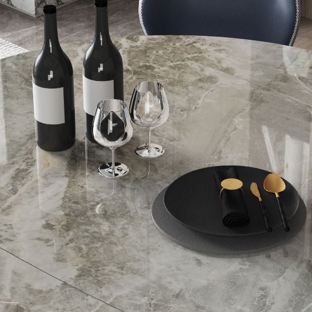 Sintered Stone Top Extendable Round Table in Grey for Restaurant Modern Dining Table with 4 Legs Clearhalo ' dining_table' 'Dining Tables & Seating' 'Dining Tables' 'furn' 'furn_dining_table' 'Furniture' 'furniture_dining_table' 'Kitchen & Dining Furniture' 'kitchen&dining_furn' 'kitchen' 'kitchen_dining_table' 1200x1200_c4ad71dd-b39c-4a12-b946-e67f2ff88c5c