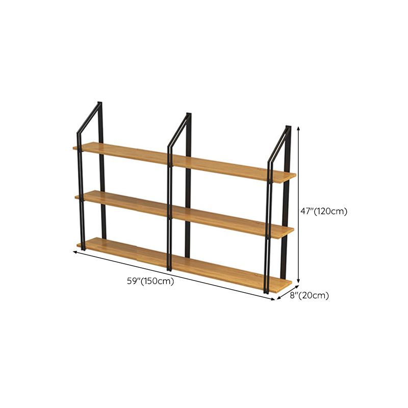 Partido de botella de vino montado en la pared Metal y soporte para botellas de madera para la cocina