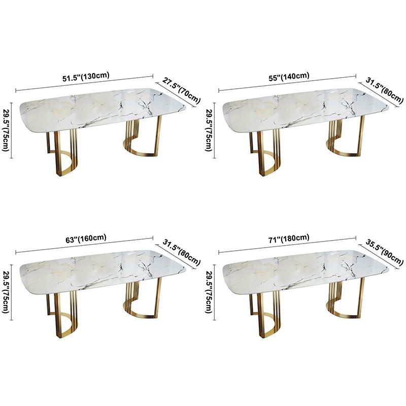 Traditional Luxury Dining Table Stainless Steel Dining Room Collection for Indoor Clearhalo ' dining_table' 'Dining Tables & Seating' 'Dining Tables' 'furn' 'furn_dining_table' 'Furniture' 'furniture_dining_table' 'Kitchen & Dining Furniture' 'kitchen&dining_furn' 'kitchen' 'kitchen_dining_table' 1200x1200_c4af1e1e-2df9-49f4-9bf1-8c1df96351b6