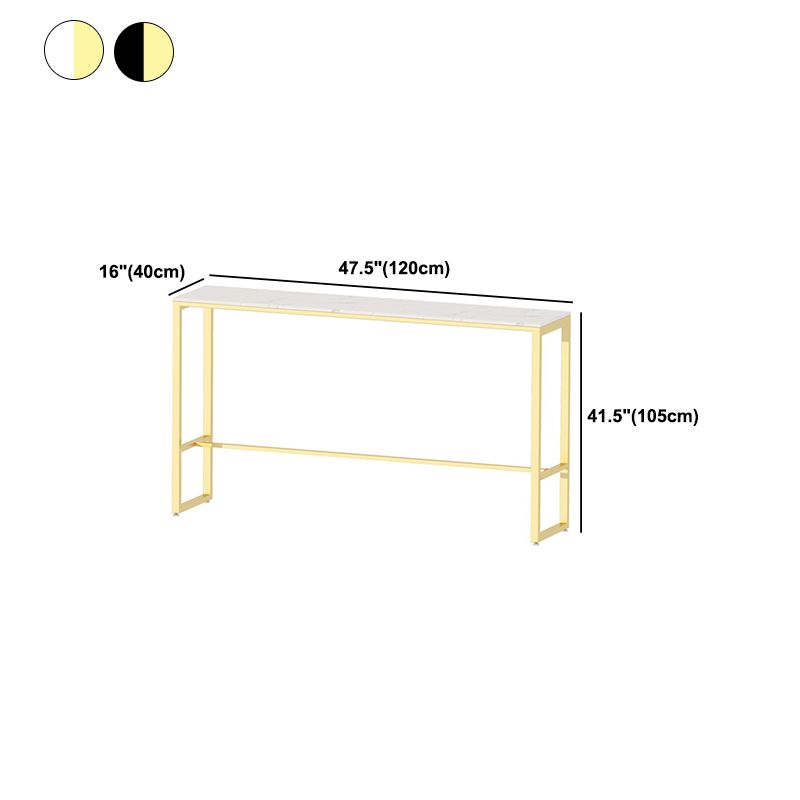 Tavolo da pub di base in metallo glam rettangolo barra di altezza barra per interno