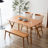 Contemporary Rectangle Dining Table Solid Wood Table with 4 Legs for Home Kitchen Dinner Clearhalo ' dining_table' 'Dining Tables & Seating' 'Dining Tables' 'furn' 'furn_dining_table' 'Furniture' 'furniture_dining_table' 'Kitchen & Dining Furniture' 'kitchen&dining_furn' 'kitchen' 'kitchen_dining_table' 1200x1200_c4afe822-50a5-4cff-a19f-724f86c7750d