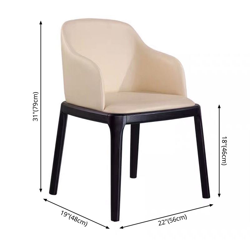 Glam Style Ash Wood Chairs Solid Back Dining Room Armchair for Kitchen Clearhalo ' kitchen&dining_furn' 'Dining Chairs' 'Dining Tables & Seating' 'dining_chair' 'Furniture' 'furniture_dining_chair' 'Kitchen & Dining Furniture' 'kitchen' 1200x1200_c4b07ffa-5529-47e5-a1d0-73ae7881c368