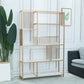 70,9 "H glam metal bookshelf oro etagere scaffale per sala studio