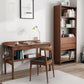 Modern Open Back Bookcase Wooden Bookshelf with 2 Drawers for Bedroom
