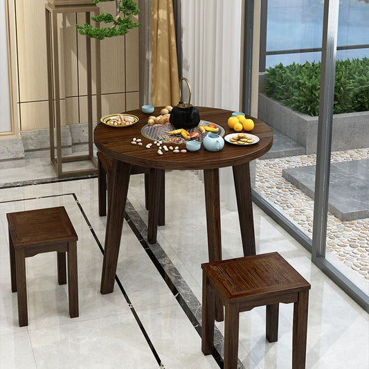 Tavolo da fattoria a 4 gambe a 4 gambe tavolo da cocktail in legno massiccio per soggiorno