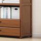 Contemporary Closed Back Bookcase Standard Engineered Wood Bookshelf