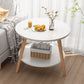 Contemporary 3 Legs End Table Round Wood Top Side Table for Living Room