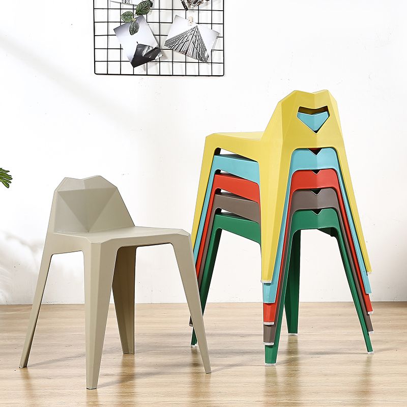 Contemporary Solid Back Dining Side Chair Kitchen Plastic Dining Side Chair Clearhalo ' kitchen&dining_furn' 'Dining Chairs' 'Dining Tables & Seating' 'dining_chair' 'furn' 'furn_dining_chair' 'Furniture' 'furniture_dining_chair' 'Kitchen & Dining Furniture' 'kitchen' 1200x1200_c4b51621-21cf-4711-8dfb-3d0d390937c5