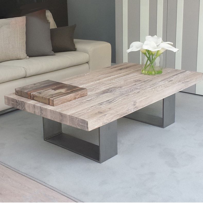 Rectangle Solid Wood Coffee Table Brown Sled Cocktail Table, 17.71" High Clearhalo 'Coffee & Accent Tables' 'Coffee Tables' 'coffee_tables' 'furn' 'furn_coffee_tables' 'Furniture' 'Living Room Furniture' 1200x1200_c4b60aeb-026f-4d3e-9eac-05ebfd0058cd