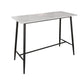 Industrial Black Metal Bar Table Faux Marble Rectangle Top Bistro Table - 47" x 23" x 41" Clearhalo 'Bar Furniture' 'Bar Tables' 'bar_tables' 'furn' 'furn_bar_tables' 'Furniture' 'furniture_bar_tables' 'Kitchen & Dining Furniture' 'kitchen&dining_furn' 'kitchen' 1200x1200_c4b80f6c-a9c1-49eb-8889-63e7de45ed1e