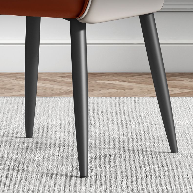 Modern Style Parsons Arm Chair Leather Dining Chair for Dining Room Clearhalo 'Dining Chairs' 'Dining Tables & Seating' 'dining_chair' 'Furniture' 'furniture_dining_chair' 'Kitchen & Dining Furniture' 1200x1200_c4b8749e-abc8-4fac-bfcc-525724519e0e