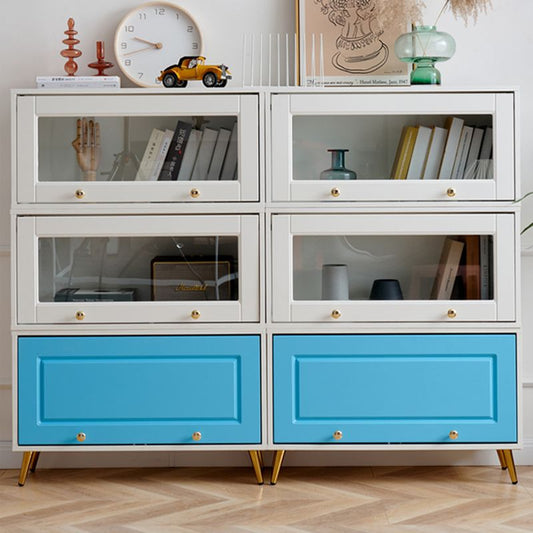 Urban Closed Back Standard Wood Shelf Bookcase for Living Room