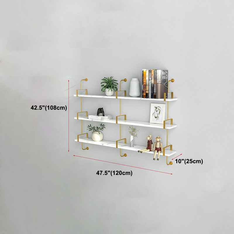 9.84"W Bookshelf Glam Style Wall Mounted Bookcase for Home Office Study Room Clearhalo 'Bookcases' 'furn' 'furn_bookcases' 'Furniture' 'furniture_bookcases' 'kitchen' 'kitchen_bookcases' 'Living Room Furniture' 'Office Furniture' 1200x1200_c4b97f7c-5b8f-409f-9dd6-f2e6df40f585