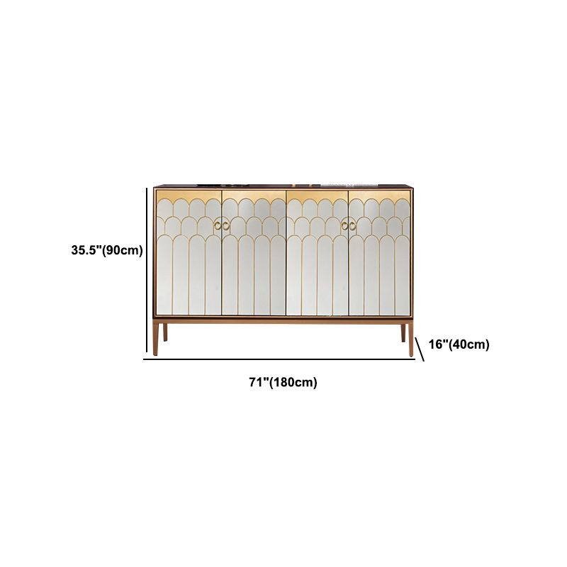 Table du buffet de buffet en bois Table du buffet de style glam pour le salon