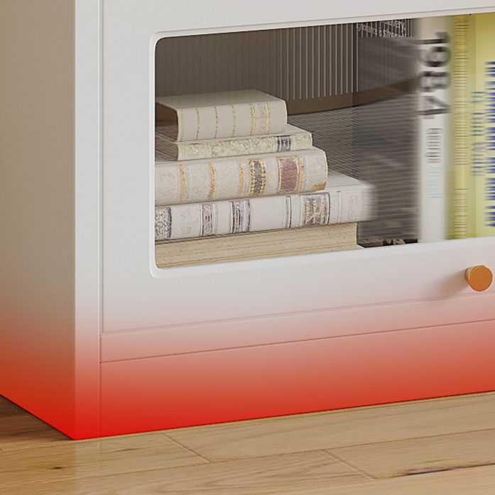 White Bookshelf Contemporary Style Bookcase with Door for Home Office Clearhalo 'Bookcases' 'furn' 'furn_bookcases' 'Furniture' 'furniture_bookcases' 'kitchen' 'kitchen_bookcases' 'Living Room Furniture' 'Office Furniture' 1200x1200_c4baf7ec-3502-49a8-8379-70a907bdd076