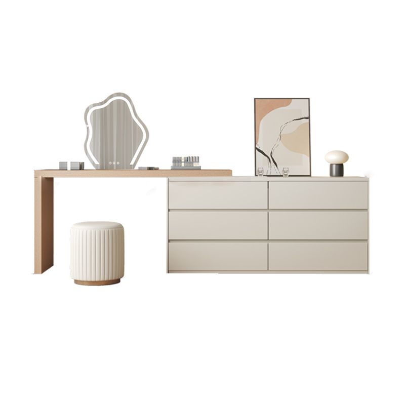 Contemporary Solid Wood White With Drawer Bedroom Makeup Vanity Desk Clearhalo 'Bedroom Furniture' 'furn' 'furn_makeup_vanities' 'Furniture' 'Makeup Vanities' 'makeup_vanities' 1200x1200_c4bbc9be-71a3-4c92-8402-85e5856e0de1