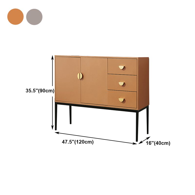 3-Drawer Engineered Wood Sideboard Glam Cabinets Credenza for Living Room Clearhalo 'buffet_sideboard' 'Buffets & Sideboards' 'furn' 'furn_buffet_sideboard' 'Furniture' 'furniture_buffet_sideboard' 'Kitchen & Dining Furniture' 1200x1200_c4bbf135-a52e-46a8-ba1e-35f675d18536