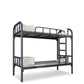 Open frame stapelbed eigentijds ijzeren bed 66,93 inch hoog voor slaapkamer